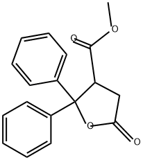 3-Furancarboxylic acid, tetrahydro-5-oxo-2,2-diphenyl-, methyl ester 结构式
