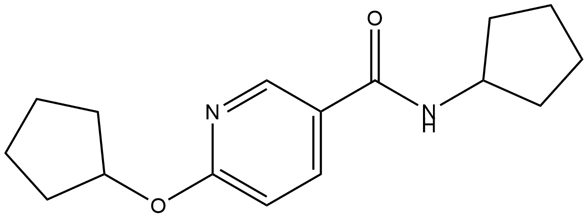 N-Cyclopentyl-6-(cyclopentyloxy)-3-pyridinecarboxamide 结构式