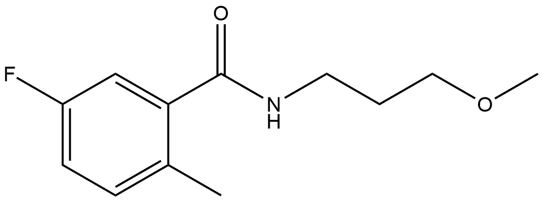 5-Fluoro-N-(3-methoxypropyl)-2-methylbenzamide 结构式