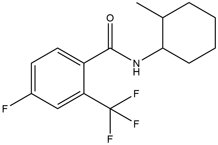 4-Fluoro-N-(2-methylcyclohexyl)-2-(trifluoromethyl)benzamide 结构式