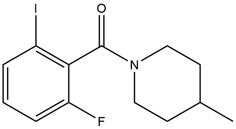(2-Fluoro-6-iodophenyl)(4-methyl-1-piperidinyl)methanone 结构式