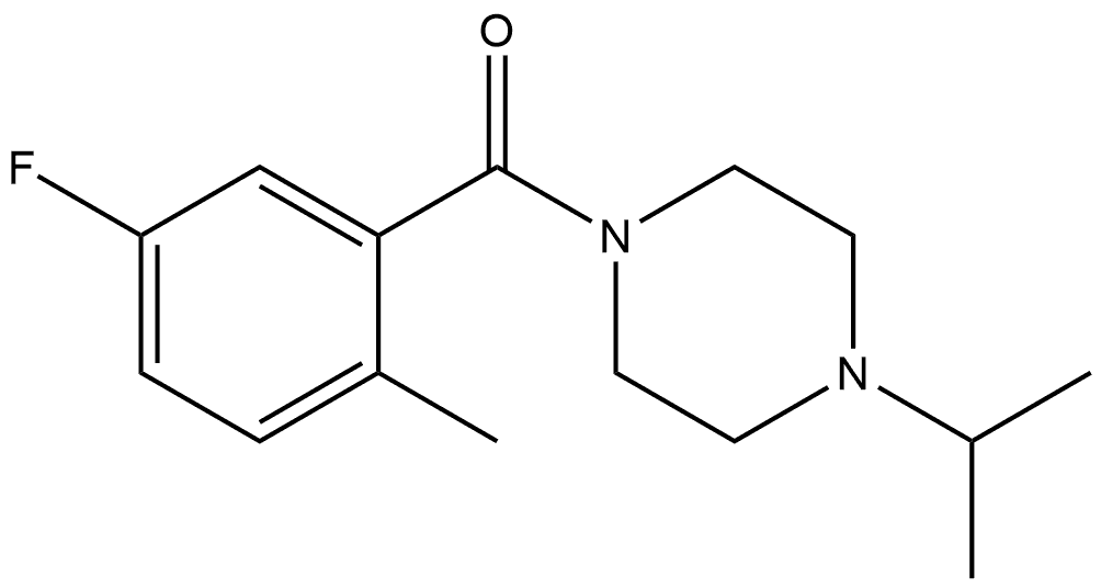 (5-Fluoro-2-methylphenyl)[4-(1-methylethyl)-1-piperazinyl]methanone 结构式