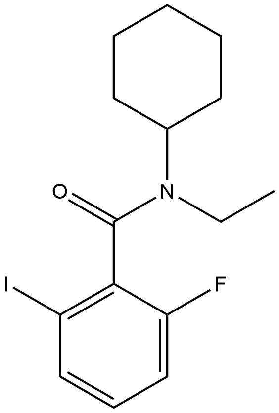 N-Cyclohexyl-N-ethyl-2-fluoro-6-iodobenzamide 结构式