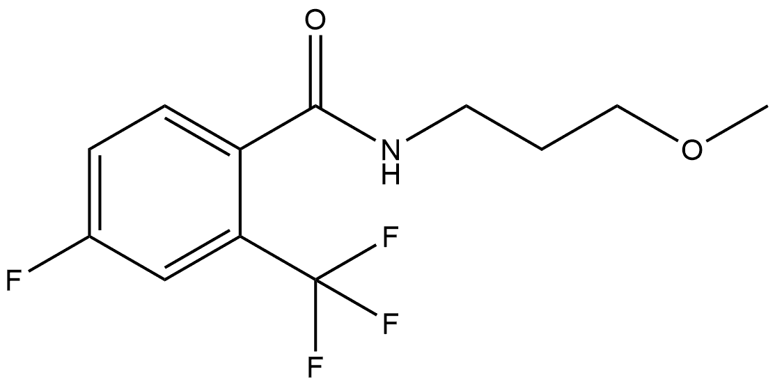 4-Fluoro-N-(3-methoxypropyl)-2-(trifluoromethyl)benzamide 结构式