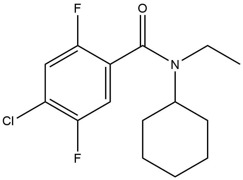 4-Chloro-N-cyclohexyl-N-ethyl-2,5-difluorobenzamide 结构式