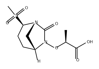 PROPANOIC ACID, 2- [[(1 S,2R,5R)-2-(METHYLS ULFONYL)-7-OXO-1 ,6-DIAZABICYCLO[3.2.1 ]OCT-6-YL] OXY]-, 结构式