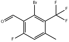 2-溴-6-氟-4-甲基-3-(三氟甲基)苯甲醛 结构式