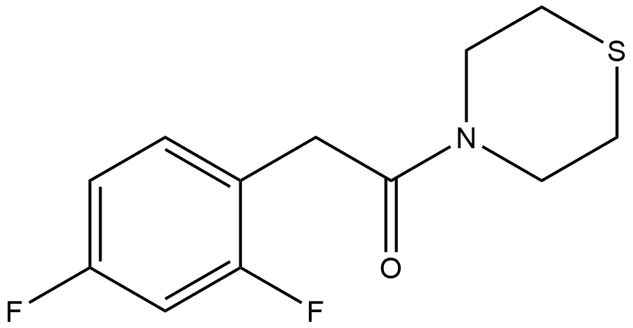 Ethanone, 2-(2,4-difluorophenyl)-1-(4-thiomorpholinyl)- 结构式