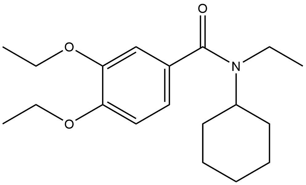 N-Cyclohexyl-3,4-diethoxy-N-ethylbenzamide 结构式