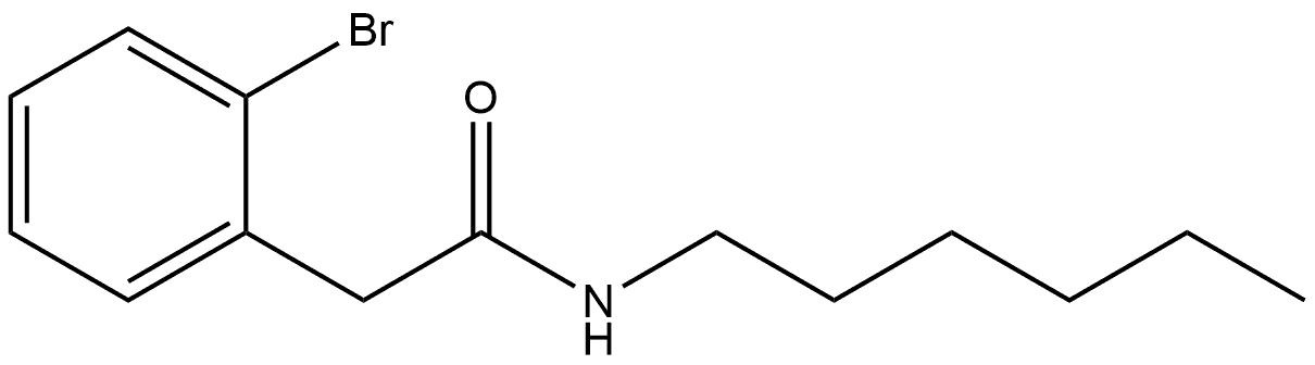 2-Bromo-N-hexylbenzeneacetamide 结构式