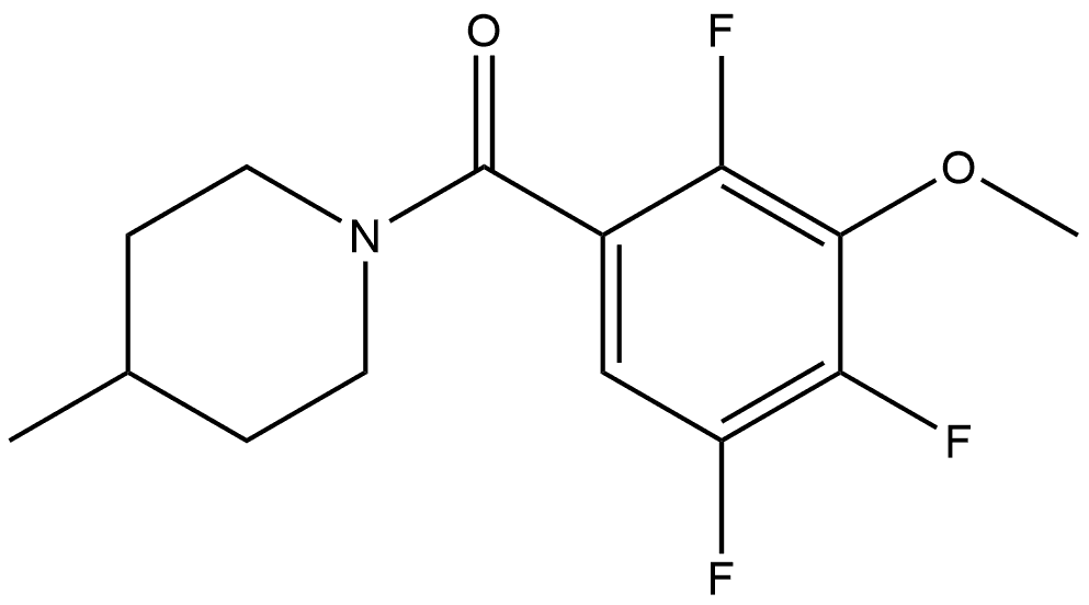 (4-Methyl-1-piperidinyl)(2,4,5-trifluoro-3-methoxyphenyl)methanone 结构式