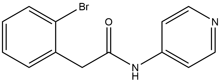 2-Bromo-N-4-pyridinylbenzeneacetamide 结构式