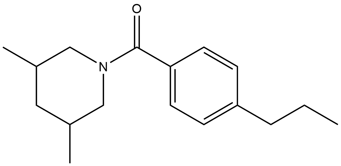 (3,5-Dimethyl-1-piperidinyl)(4-propylphenyl)methanone 结构式