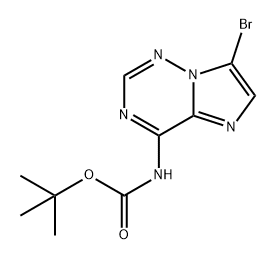 Carbamic acid, N-(7-bromoimidazo[2,1-f][1,2,4]triazin-4-yl)-, 1,1-dimethylethyl ester 结构式