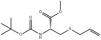 L-Cysteine, N-[(1,1-dimethylethoxy)carbonyl]-S-2-propen-1-yl-, methyl ester 结构式