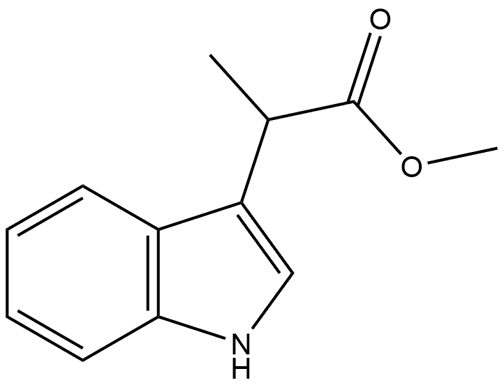 1H-Indole-3-acetic acid, α-methyl-, methyl ester 结构式