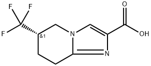 (S)-6-(三氟甲基)-5,6,7,8-四氢咪唑并[1,2-A]吡啶-2-羧酸 结构式