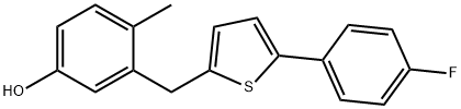 Phenol, 3-[[5-(4-fluorophenyl)-2-thienyl]methyl]-4-methyl- 结构式