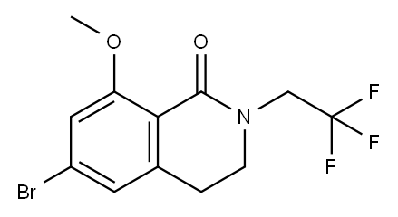 1(2H)-Isoquinolinone, 6-bromo-3,4-dihydro-8-methoxy-2-(2,2,2-trifluoroethyl)- 结构式