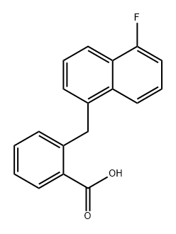 Benzoic acid, 2-[(5-fluoro-1-naphthalenyl)methyl]- 结构式