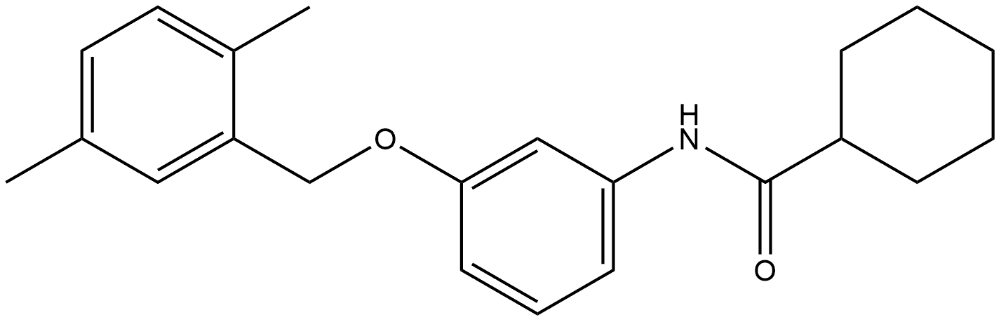 N-[3-[(2,5-Dimethylphenyl)methoxy]phenyl]cyclohexanecarboxamide 结构式