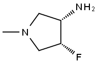(3S,4R)-4-氟-1-甲基吡咯烷-3-胺 结构式