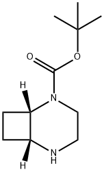 (1S,6R)-2,5-二氮杂双环[4.2.0]辛烷-2-羧酸叔丁酯 结构式