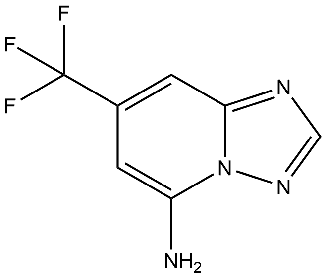 7-(三氟甲基)-[1,2,4]三唑[1,5-A]吡啶-5-胺 结构式