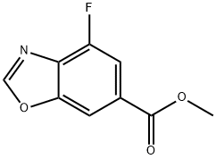 6-Benzoxazolecarboxylic acid, 4-fluoro-, methyl ester 结构式