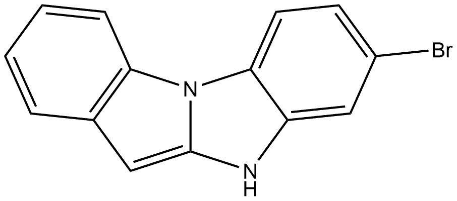 8-溴-10H-吲哚并[1,2-A]苯并咪唑 结构式