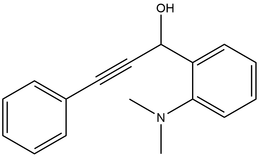 2-(Dimethylamino)-α-(2-phenylethynyl)benzenemethanol 结构式