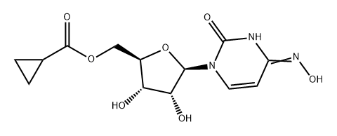 Uridine, 4-oxime, 5'-cyclopropanecarboxylate 结构式