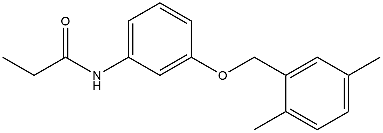 N-[3-[(2,5-Dimethylphenyl)methoxy]phenyl]propanamide 结构式