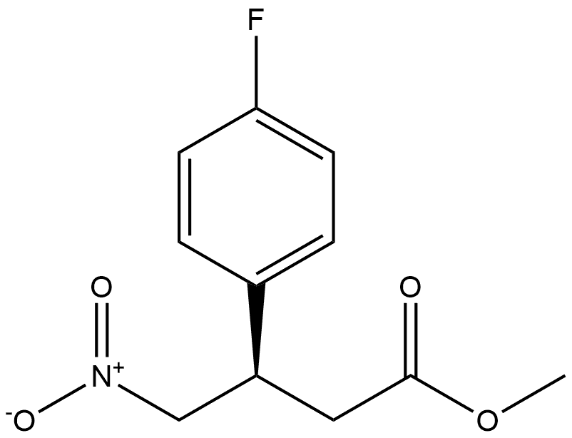 Benzenepropanoic acid, 4-fluoro-β-(nitromethyl)-, methyl ester, (βR)- 结构式