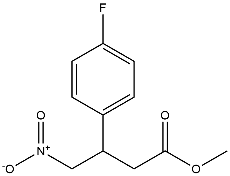 methyl 3-(4-fluorophenyl)-4-nitrobutanoate 结构式