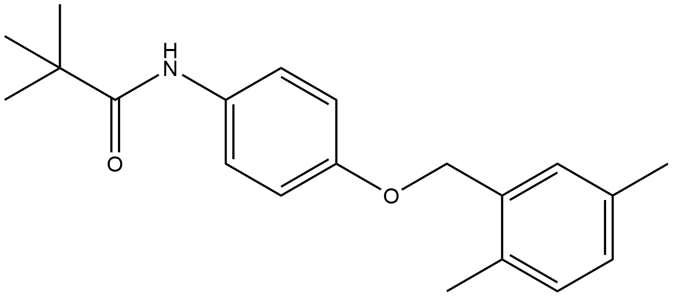 N-[4-[(2,5-Dimethylphenyl)methoxy]phenyl]-2,2-dimethylpropanamide 结构式