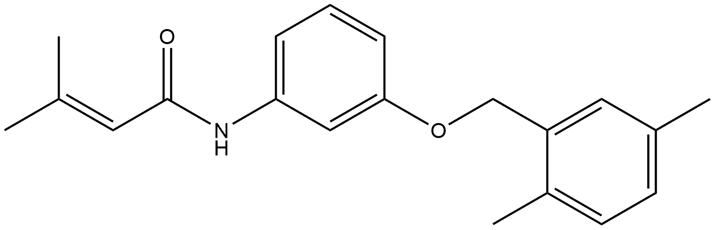 N-[3-[(2,5-Dimethylphenyl)methoxy]phenyl]-3-methyl-2-butenamide 结构式