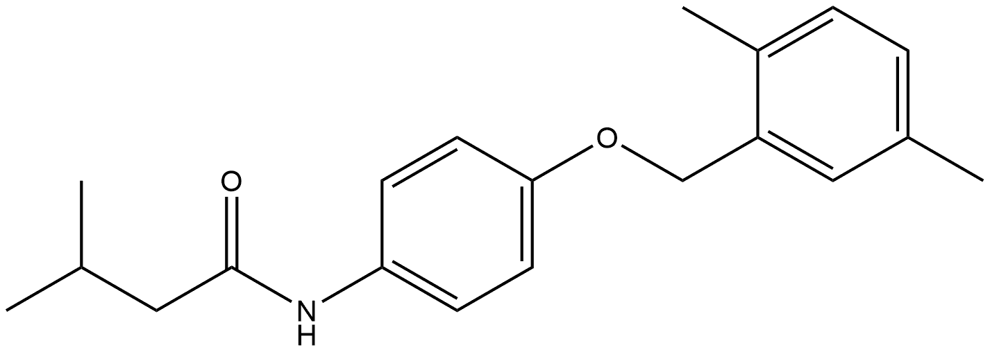 N-[4-[(2,5-Dimethylphenyl)methoxy]phenyl]-3-methylbutanamide 结构式