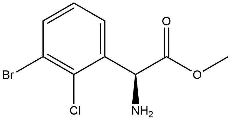 methyl (S)-2-amino-2-(3-bromo-2-chlorophenyl)acetate 结构式