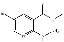 3-Pyridinecarboxylic acid, 5-bromo-2-hydrazinyl-, methyl ester 结构式