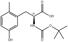 (2S)-2-{[(tert-butoxy)carbonyl]amino}-3-(5-hydroxy-2-methylphenyl)propanoic acid 结构式