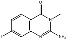 2-氨基-7-碘-3-甲基喹唑啉-4(3H)-酮 结构式