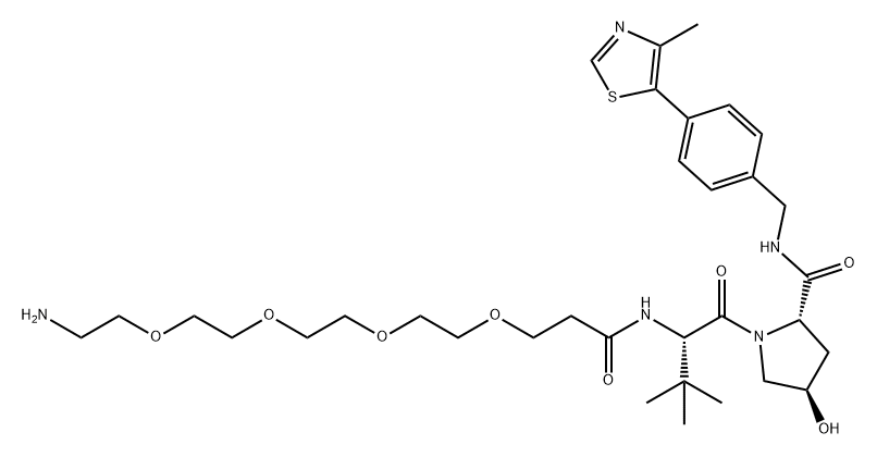 游离 NH2-PEG4-丙酸-VHL 结构式