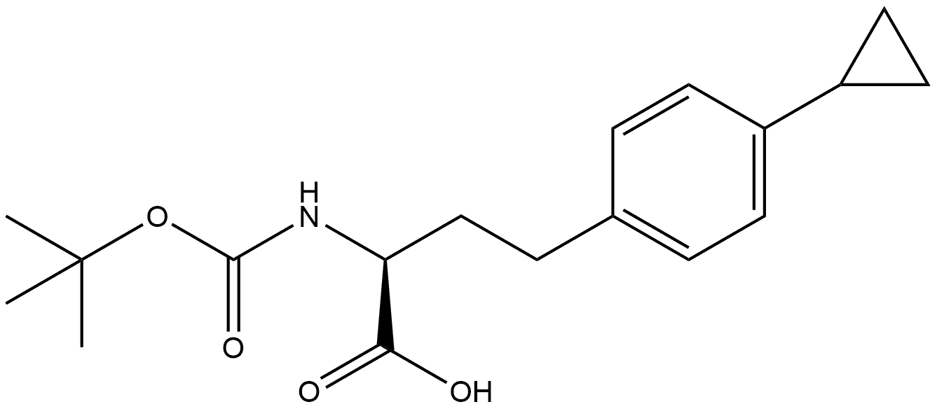 N-Boc-4-cyclopropyl-L-homophenylalanine 结构式