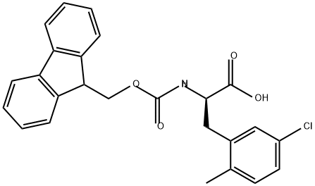 N-Fmoc-5-chloro-2-methyl-D-phenylalanine 结构式