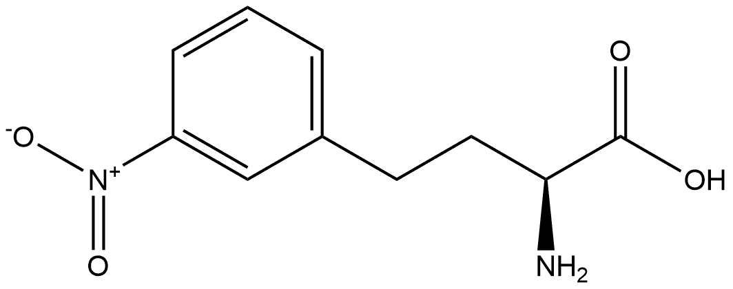 Benzenebutanoic acid, α-amino-3-nitro-, (αS)- 结构式