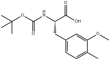 (2S)-3-(3-methoxy-4-methylphenyl)-2-[(2-methylpropan-2-yl)oxycarbonylamino]propanoic acid 结构式