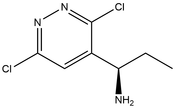 (R)-1-(3,6-dichloropyridazin-4-yl)propan-1-amine 结构式