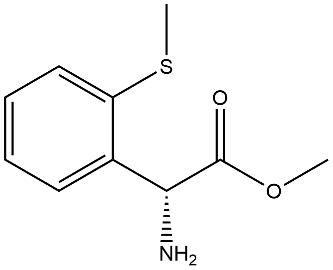 methyl (R)-2-amino-2-(2-(methylthio)phenyl)acetate 结构式