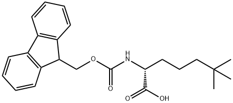 (2R)-2-({[(9H-fluoren-9-yl)methoxy]carbonyl}amino)-6,6-dimethylheptanoic acid 结构式